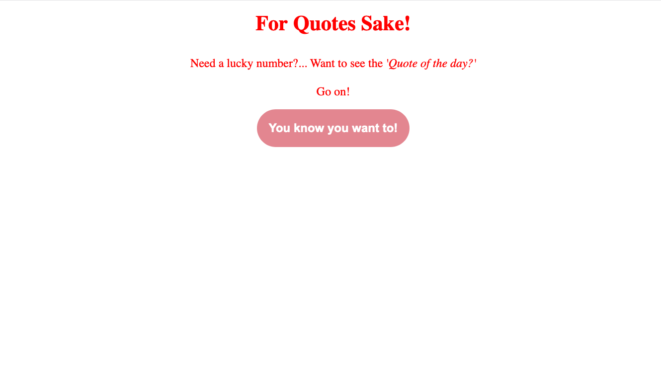 Quote for quotes sake